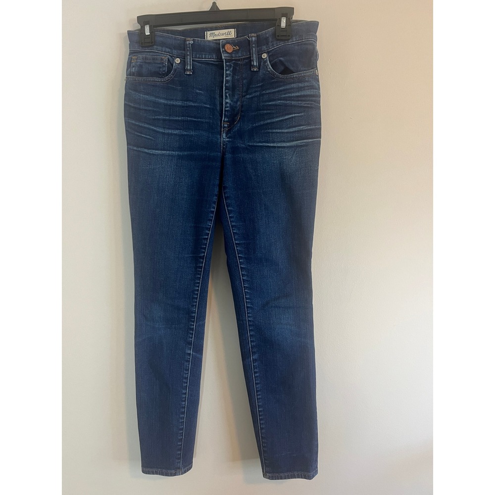Madewell High Riser Skinny Jeans Dark Wash Denim Size 27